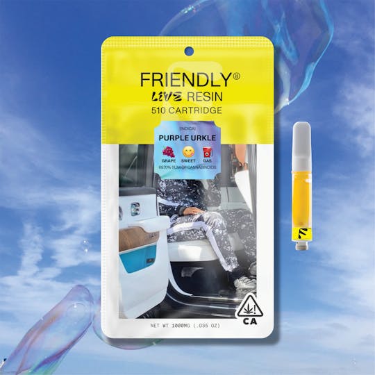 Friendly Brand - Purple Urkle 1g Live Friendly Resin Cartridge - 1