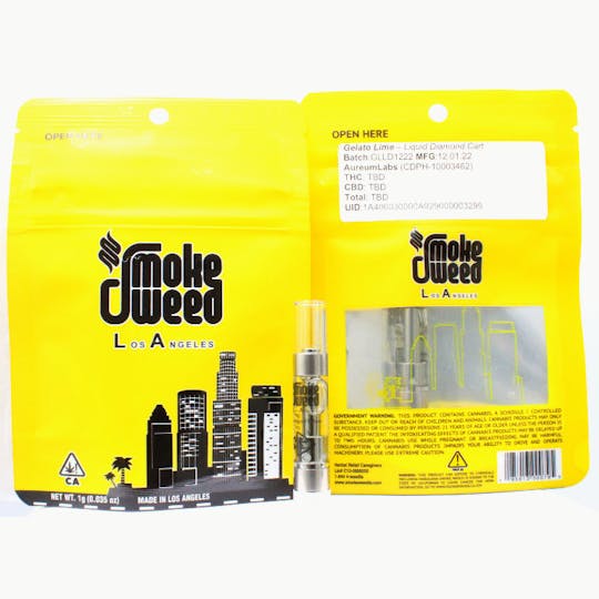 Smoke Weed LA - SWLA - Liquid Diamond Gelato Lime 1G Cart - 1