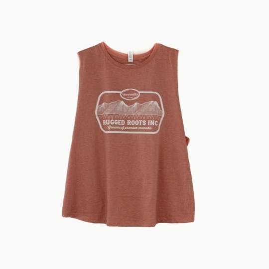 Rugged Roots - Rugged Roots - Faded Coral Pink Crop Top (Medium) - 1