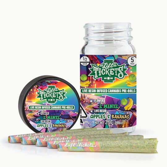 Lift Tickets - Z Mintz x Apples & Bananas - Infused Pre-Roll 5-Pack - 1