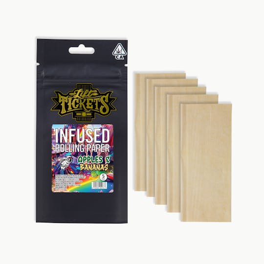 Lift Tickets - Apples & Bananas Live Resin Infused Rolling Paper - 5 pack - 1