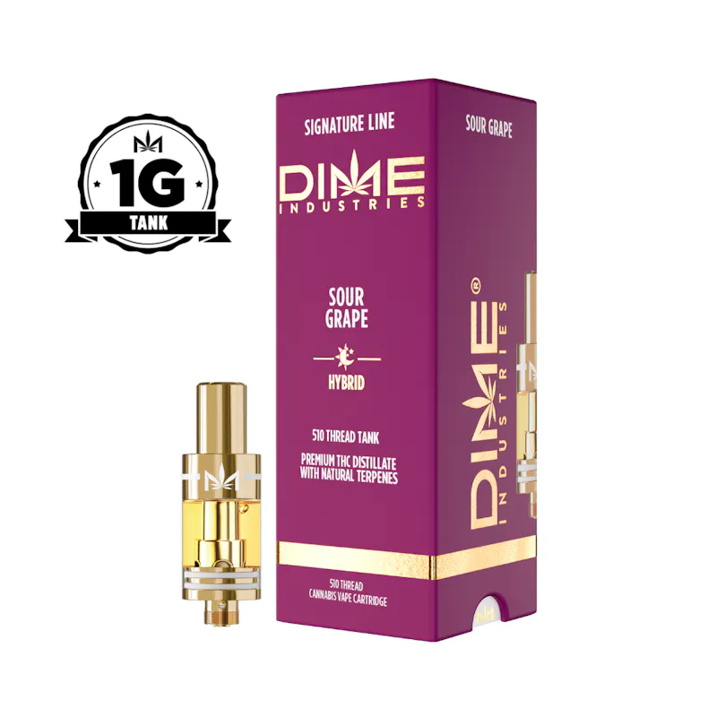 Dime Industries Sour Grape 1G Tank cartridge