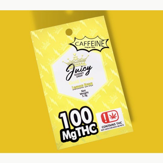 Juicy Gummy Drops - Lemon Drop with Caffeine (Single) - 1000MG - 1