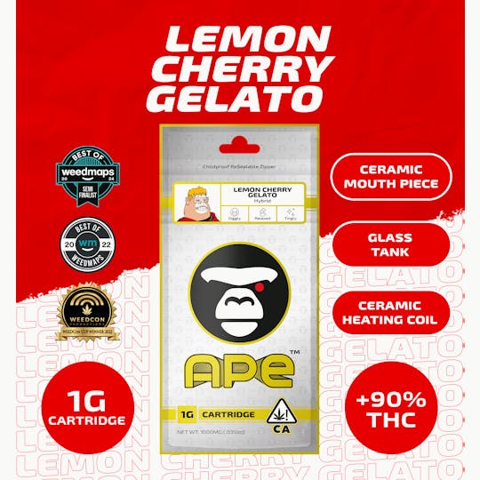 APE Premium Cannabis Corp - LEMON CHERRY GELATO — Sauce Cart 1000mg. - 1
