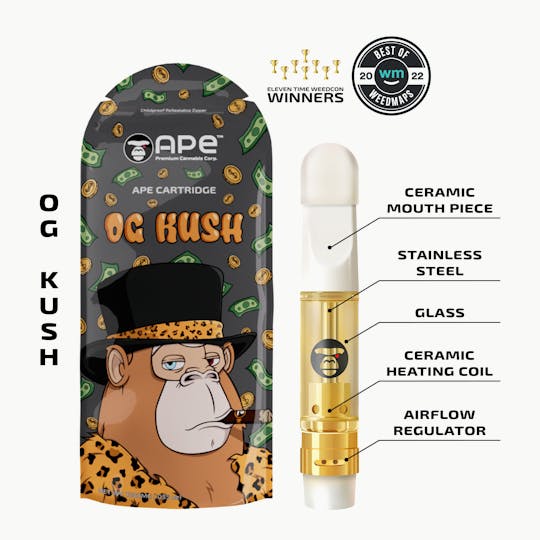 APE Premium Cannabis Corp - OG KUSH - Sauce Cart 1000mg. - 1