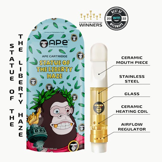 APE Premium Cannabis Corp - STATUE OF THE LIBERTY HAZE - Sause Cart 1000mg - 1