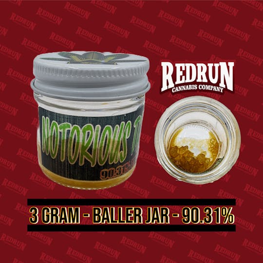 Red Run Cannabis Cultivators - Baller Jar - Notorious THC - 3G - 1