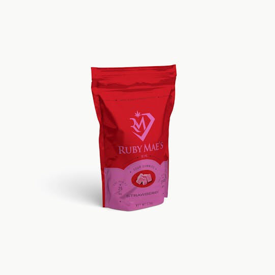 Ruby Mae's - Sour Gummies | Strawberry | 250mg - 1