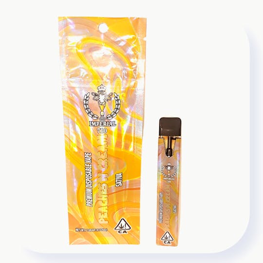 Imperial Extracts - PEACHES N' CREAM 1.0 g (SATIVA) PREMIUM DISPOSABLE VAPE - 1