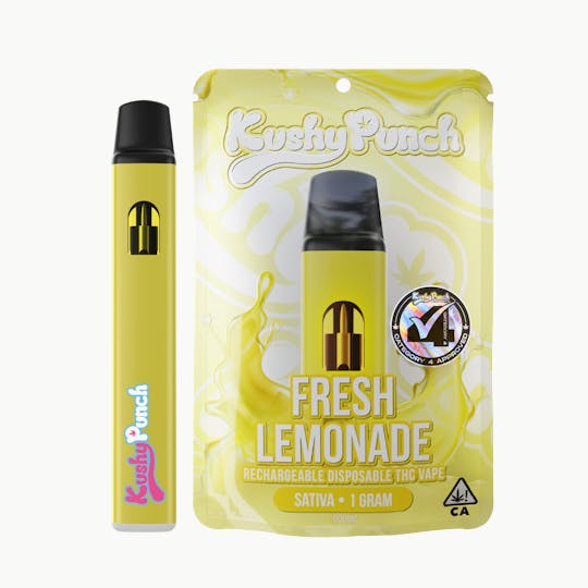 Kushy Punch - 1G Kushy Punch Vape - Fresh Lemonade - 1