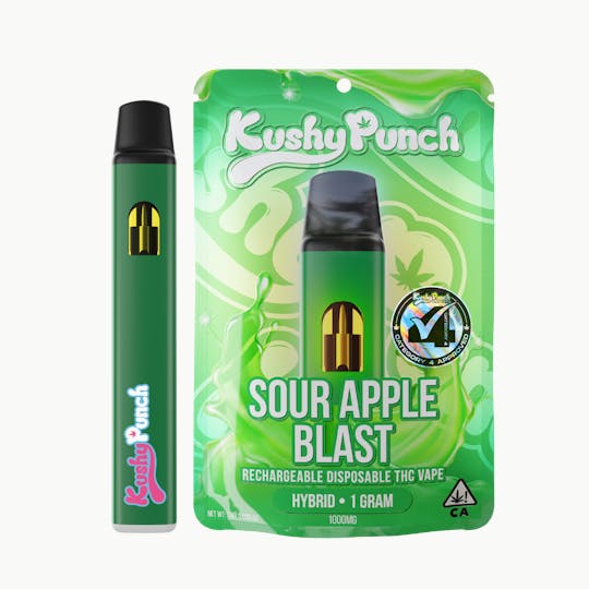 Kushy Punch - 1G Kushy Punch Vape - Sour Apple Blast - 1
