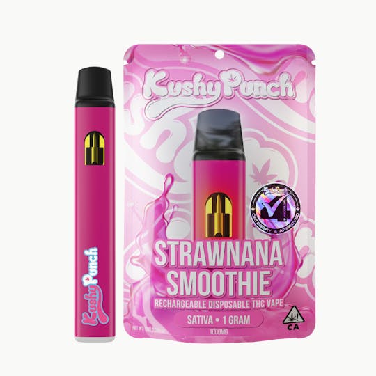 Kushy Punch - 1G Kushy Punch Vape - Strawnana Smoothie - 1