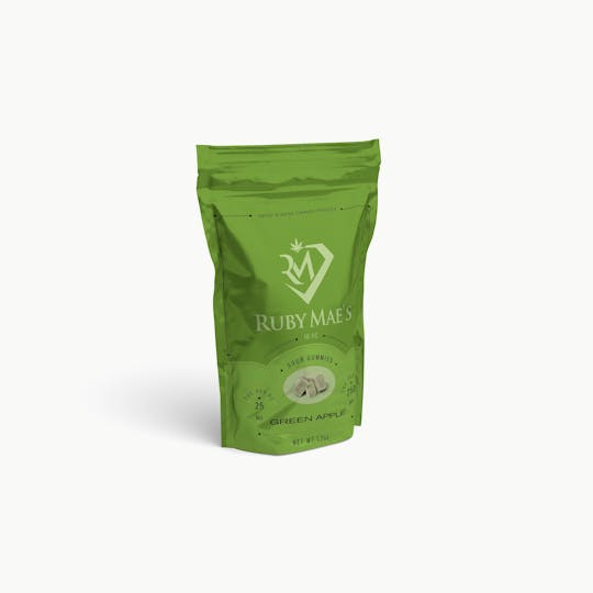 Ruby Mae's - Sour Gummies | Green Apple | 250 mg - 1