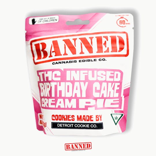 Banned Edible Co - BIRTHDAY CAKE CREAMPIE | 200MG BANNED x DETROIT COOKIE CO. - 1