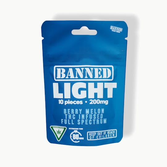 Banned Edible Co - BERRY MELON LIGHT Gummy Clusters 200MG | 10 PACK - 1