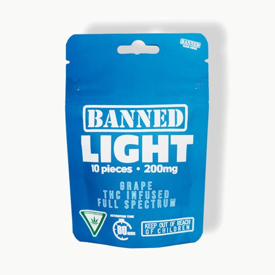 Banned Edible Co - GRAPE LIGHT Gummy Clusters 200MG | 10 PACK - 1