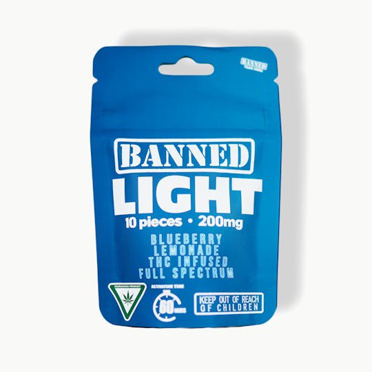 Banned Edible Co - BLUEBERRY LEMONADE LIGHT Gummy Clusters 200MG | 10 PACK - 1