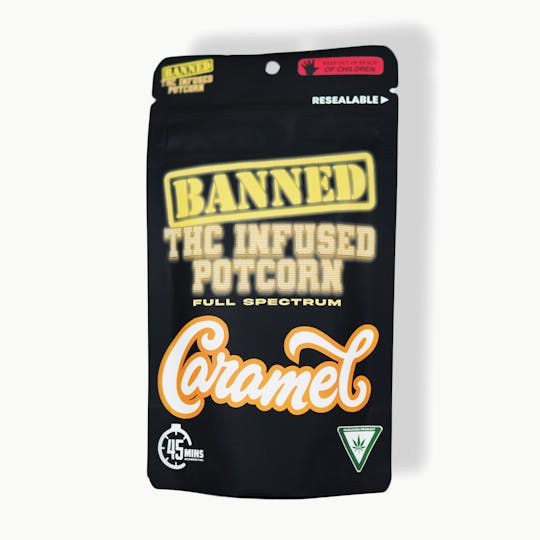 Banned Edible Co - CARAMEL POTCORN | 100MG - 1