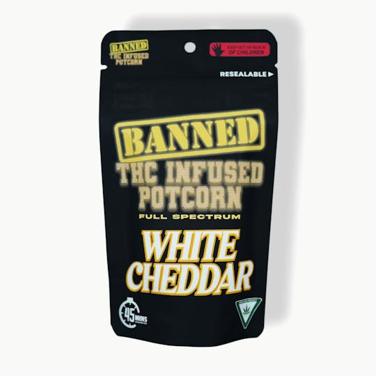 Banned Edible Co - WHITE CHEDDAR POTCORN | 100MG - 1