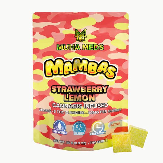 Muha Meds - Strawberry Lemon Mamba Gummies 200MG - 1