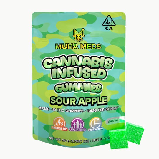 Muha Meds - Sour Apple Cannabis Infused Gummies - 1