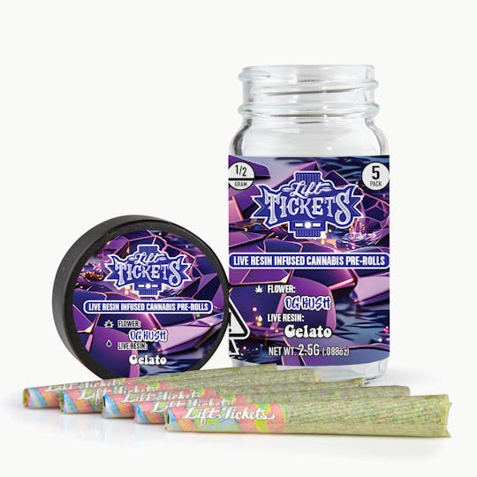 Lift Tickets - OG Kush x Gelato - Infused Pre-Roll 5-Pack - 1