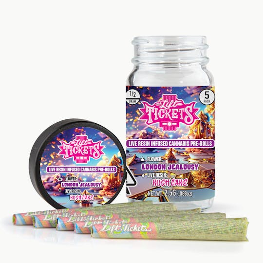 Lift Tickets - London Jealousy x Kush Cake - Infused Pre-Roll 5-Pack - 1