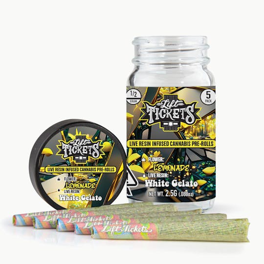 Lift Tickets - Lemonade x White Gelato - Infused Pre-Roll 5-Pack - 1