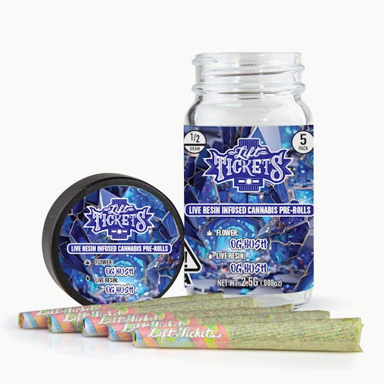 Lift Tickets - OG Kush x OG Kush - Infused Pre-Roll 5-Pack - 1
