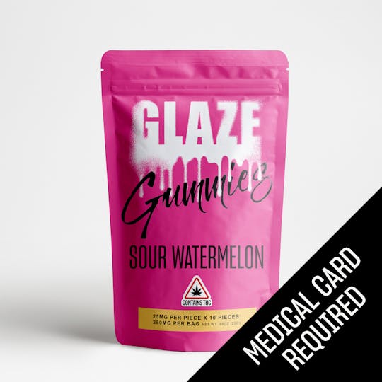 Glaze - Glaze | Sour Watermelon Gummies | 250mg (MED) - 1