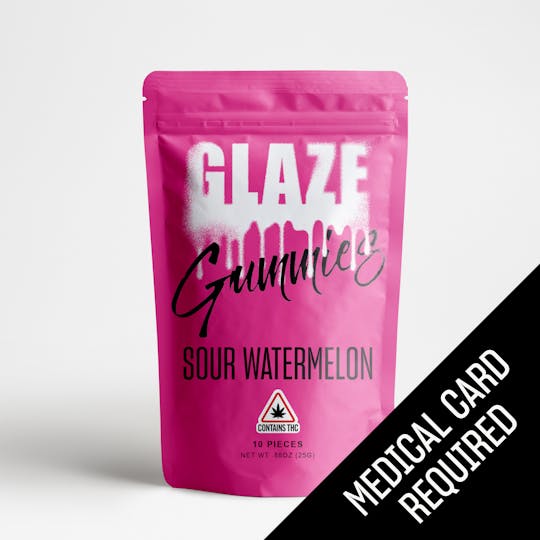 Glaze - Glaze | Sour Watermelon Gummies | 100mg (MED) - 1