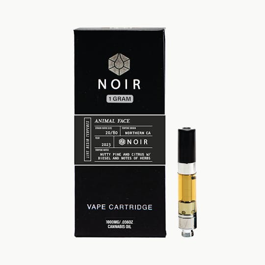 Timeless Vapes - NOIR Animal Face 1000mg Vape Cartridge (Live Resin) - 1