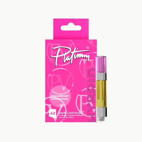 Platinum Vape - Platinum Vape Strawberry Sour Diesel (Hybrid) 510 Thread Cartridge 1g - 1