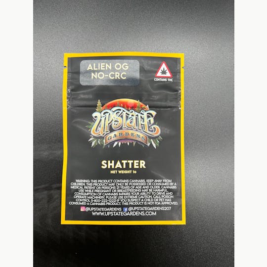 Upstate Gardens - Shatter: 1g - Alien OG - NO-CRC - 1