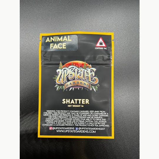 Upstate Gardens - Shatter: 1g - Animal Face - CRC - 1