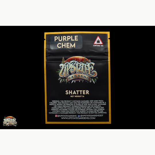 Upstate Gardens - Shatter: 1g - Purple Chem - CRC - 1