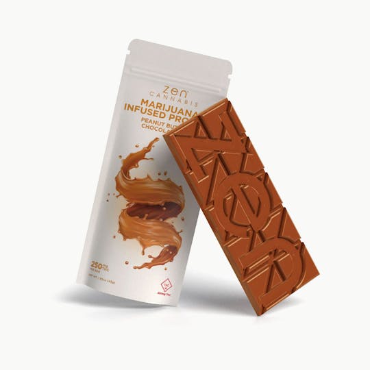 Bison Infused - Zen Cannabis 250mg Peanut Butter & Chocolate Bar - 1