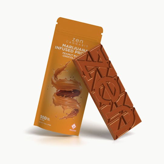 Bison Infused - Zen Cannabis 500mg Peanut Butter & Chocolate Bar - 1