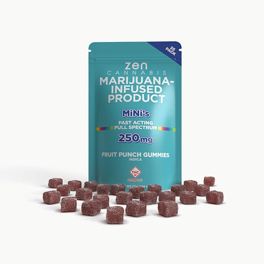 Bison Infused - Zen Cannabis Mini's 250mg (Fruit Punch - Indica) - 1