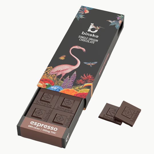binske - Intelligentsia Espresso Dark Chocolate Bar - 100mg - 1