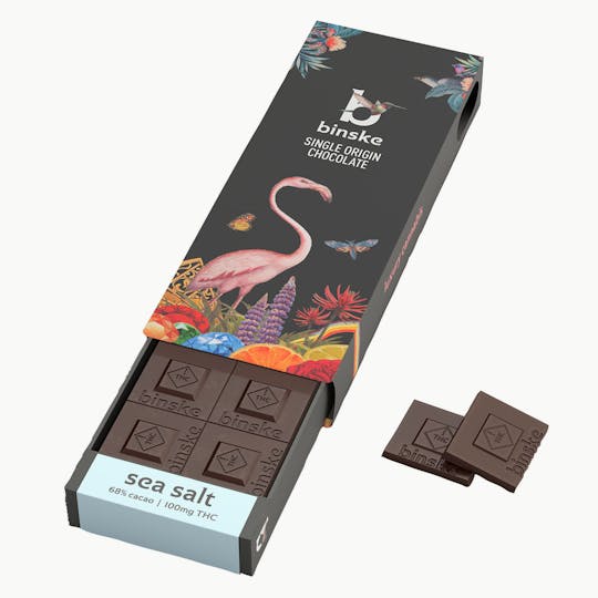 binske - Sea Salt Dark Chocolate Bar - 100mg - 1