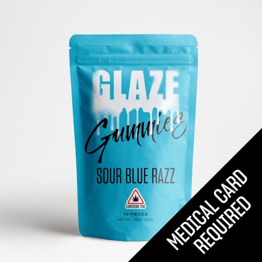Glaze - Glaze | Sour Blue Razz Gummies | 100mg (MED) - 1