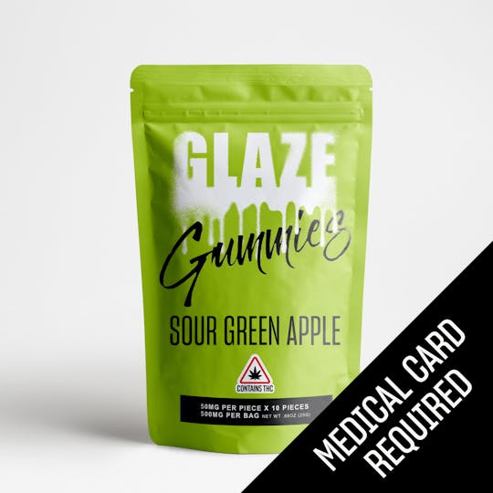Glaze - Glaze | Sour Green Apple Gummies | 500mg (MED) - 1
