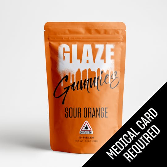 Glaze - Glaze | Sour Orange Gummies | 100mg (MED) - 1