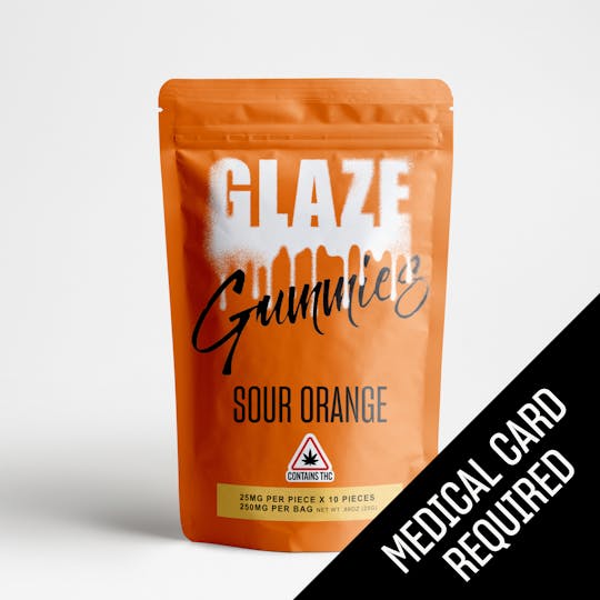Glaze - Glaze | Sour Orange Gummies | 250mg (MED) - 1