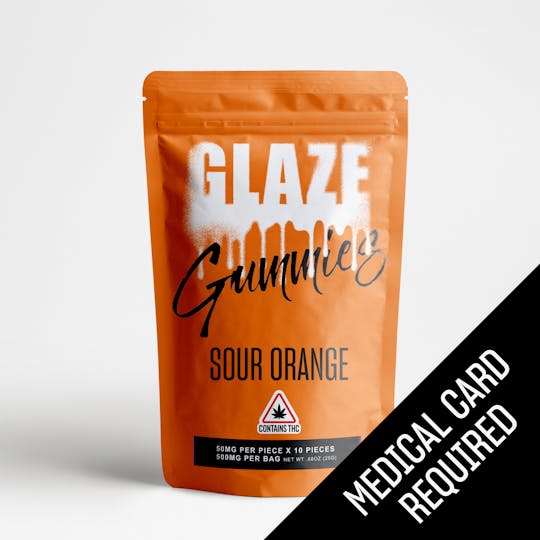 Glaze - Glaze | Sour Orange Gummies | 500mg (MED) - 1