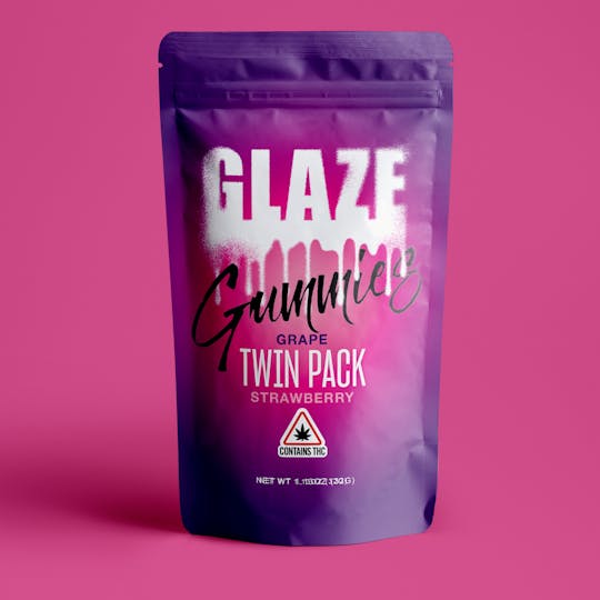 Glaze - Glaze | Twin Pack Grape + Strawberry Gummies | 100mg - 1