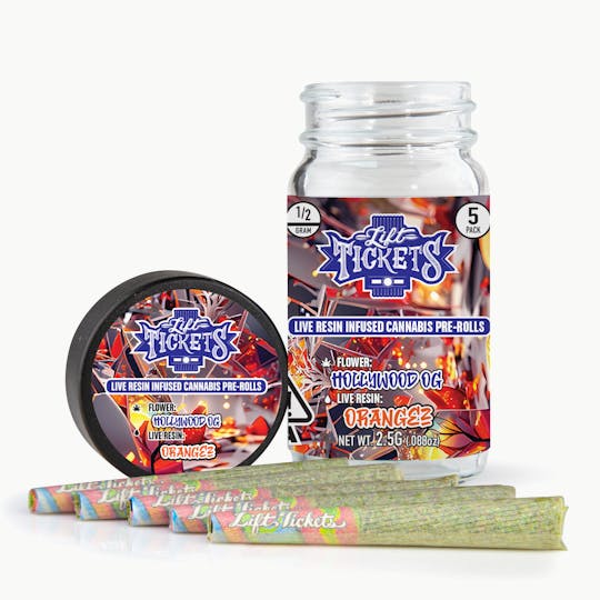Lift Tickets - Hollywood OG x Orangez - Infused Pre-Roll 5-Pack - 1