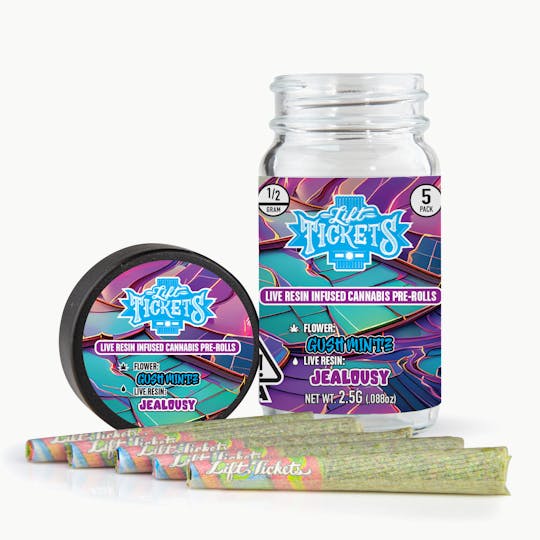 Lift Tickets - Gush Mintz x Jealousy - Infused Pre-Roll 5-Pack - 1
