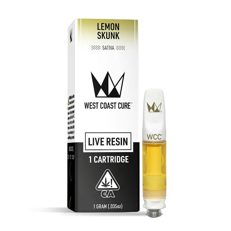 West Coast Cure Lemon Skunk Live Resin Cartridge - 1g